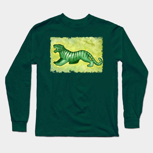 Jade Tiger Long Sleeve T-Shirt by TehNessa